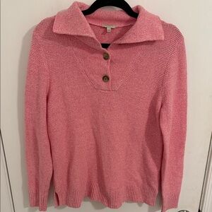 Men’s Medium Talbots Pink 1/4 button up Neck Sweater